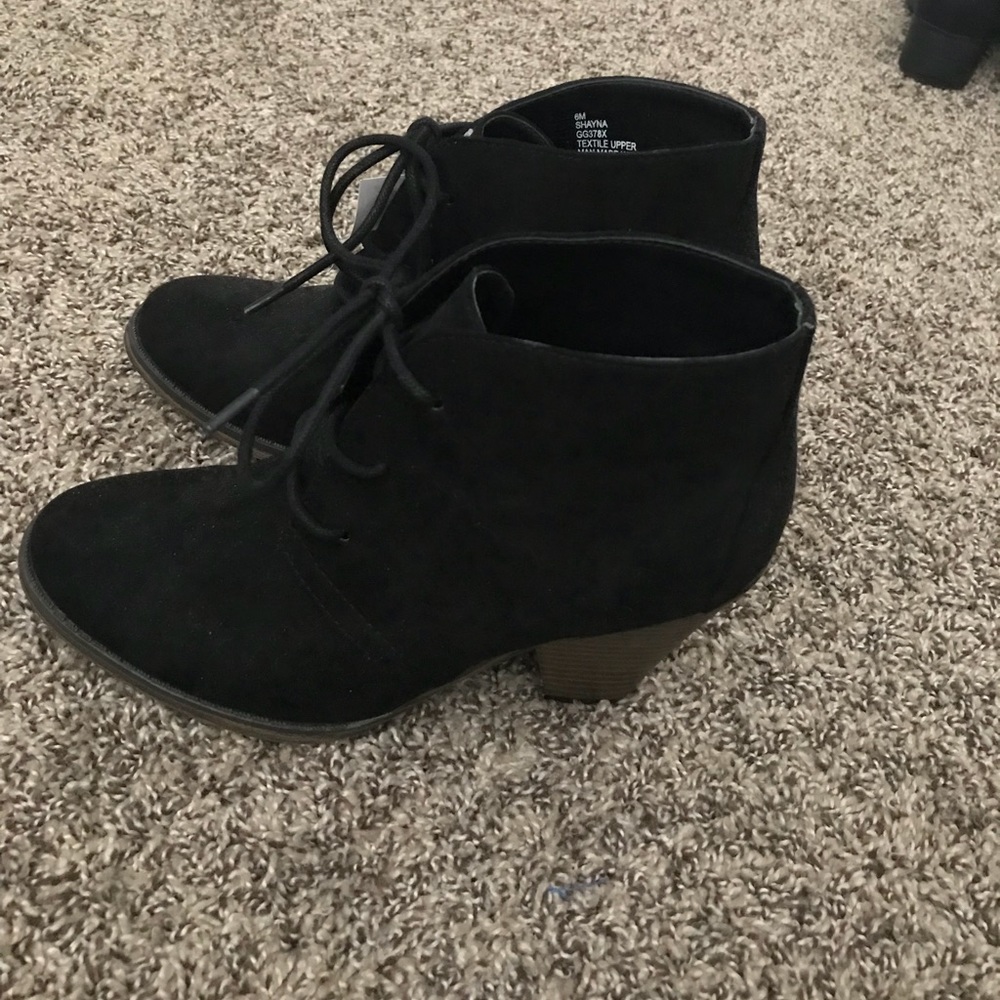 Black high heel boots